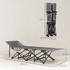 Sklopivi kamp krevet s madracem 190 × 67 × 37 cm, crni