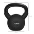 Kettlebell 12 kg s plastičnom oblogom, čelik, crni