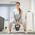 Kettlebell 12 kg s plastičnom oblogom, čelik, crni