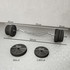 Set curl šipke s utezima 25 kg, 6 tegova, PVC prevlaka, crni