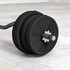 Set curl šipke s utezima 25 kg, 6 tegova, PVC prevlaka, crni