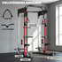 Power rack s dvostrukim podesivim sistemom kablova, crni
