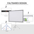 Platno za projektor 4:3, 171 × 131 cm, s metalnom konstrukcijom, bijelo