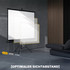 Platno za projektor 4:3, 171 × 131 cm, s podesivom visinom, crno