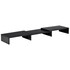 Postolje za monitor s 3 police, podesive dužine 80–117 × 23,5 × 10 cm, crno