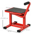 Podizač za motocikl 150 kg s ručicom, visina podizanja 27,5/39,5 cm, crveni