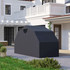 Nadstrešnica za dva motocikla s metalnim okvirom 345 × 135 × 191 cm, crna