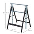 Set 2 sklopiva kozla podesive visine 68 × 58 × 80–130 cm, crni