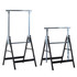 Set 2 sklopiva kozla podesive visine 68 × 58 × 80–130 cm, crni