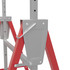 Set od 2 sklopiva čelična kozlića 68 × 58 × 80–130 cm, crveni