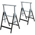 Set od 2 kozlića za piljenje, podesivi i sklopivi, 68 × 56 × 80–130 cm, crni