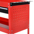 Kolica za alat s 3 police i ladicom 82 × 35 × 76 cm, crveno-crna