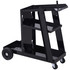 Kolica za varenje s 3 police i sigurnosnim lancima 71 × 39 × 70 cm, crna