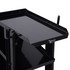 Kolica za varenje s 3 police i sigurnosnim lancima 71 × 39 × 70 cm, crna