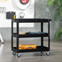 Kolica za alat s 3 police 83 × 35,3 × 76 cm, crna