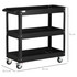 Kolica za alat s 3 police 83 × 35,3 × 76 cm, crna