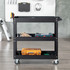 Kolica za alat s 3 police 83 × 35,3 × 76 cm, crna