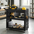 Kolica za alat s 3 police i ladicom 78 × 35 × 73 cm, crna