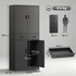 Metalni ormar za alat s ladicom i bravama 75 × 40 × 180 cm, crni
