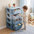 Organizator za igračke s 4 ladice 37 × 37 × 76 cm, plavi