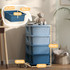 Organizator za igračke s 4 ladice 37 × 37 × 76 cm, plavi