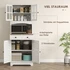 Kuhinjski ormar sa staklenim vratima i 2 ladice 68 × 39,5 × 170 cm, bijela