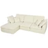 Modularna ugaona sofa L oblika s pomičnim otomanom, šenil, krem