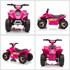 Dječiji električni quad 6 V, s vožnjom naprijed i nazad, roze