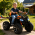 Dječiji električni quad 12 V s MP3 playerom i LED farom, narandžasti