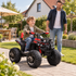 Dječiji električni quad 12 V s LED farom i muzičkim playerom, crveni