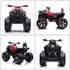 Dječiji električni quad 12 V s LED farom i muzičkim playerom, crveni
