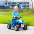 Dječiji električni quad s LED svjetlom i sirenom, plavi