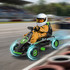 Dječiji karting na pedale, podesivo sjedište, zeleno-crni
