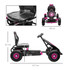Dječiji gokart na pedale, podesivo sjedište, roza i crna