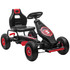 Dječiji gokart na pedale s podesivim sjedištem, crveno-crni