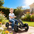 Dječiji go-kart na pedale s podesivim sjedištem i ručnom kočnicom, crni