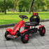 Dječiji gokart na pedale s ručnom kočnicom i podesivim sjedištem, crveni
