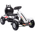 Dječiji gokart na pedale s ručnom kočnicom i podesivim sjedištem, bijeli