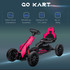 Dječiji go-kart na pedale s ručnom kočnicom i podesivim sjedištem, roza