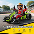 Dječiji električni go-kart s drift funkcijom i podesivim sjedištem, zeleno-crni