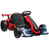 Dječiji električni go-kart s hupom i muzikom, do 12 km/h, crveno-crni
