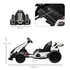 Dječiji električni go-kart s drift funkcijom, do 12 km/h, bijelo-crni