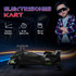 Dječiji električni go-kart s drift funkcijom, svjetlima i muzikom, crni