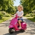 Dječiji električni motocikl s pomoćnim točkićima, farom i sirenom, roze