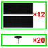 Mreža protiv insekata čičak trakom i magnetom 2 kom 210 x 100 cm Crna