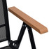 Vrtne Sklopive Stolice 2 kom Aluminijske 58x65x109 cm Crne Vrtne Sklopive Stolice 2 kom Aluminijske 58x65x109 cm Crne