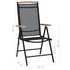 Vrtne Sklopive Stolice 2 kom Aluminijske 58x65x109 cm Crne Vrtne Sklopive Stolice 2 kom Aluminijske 58x65x109 cm Crne
