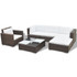 Vrtni Sofa Set 17 Kom Poli Ratan Smeđi