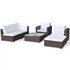 Vrtni Sofa Set 17 Kom Poli Ratan Smeđi