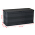 Vrtna kutija za pohranu crna 117 x 45 x 56 cm